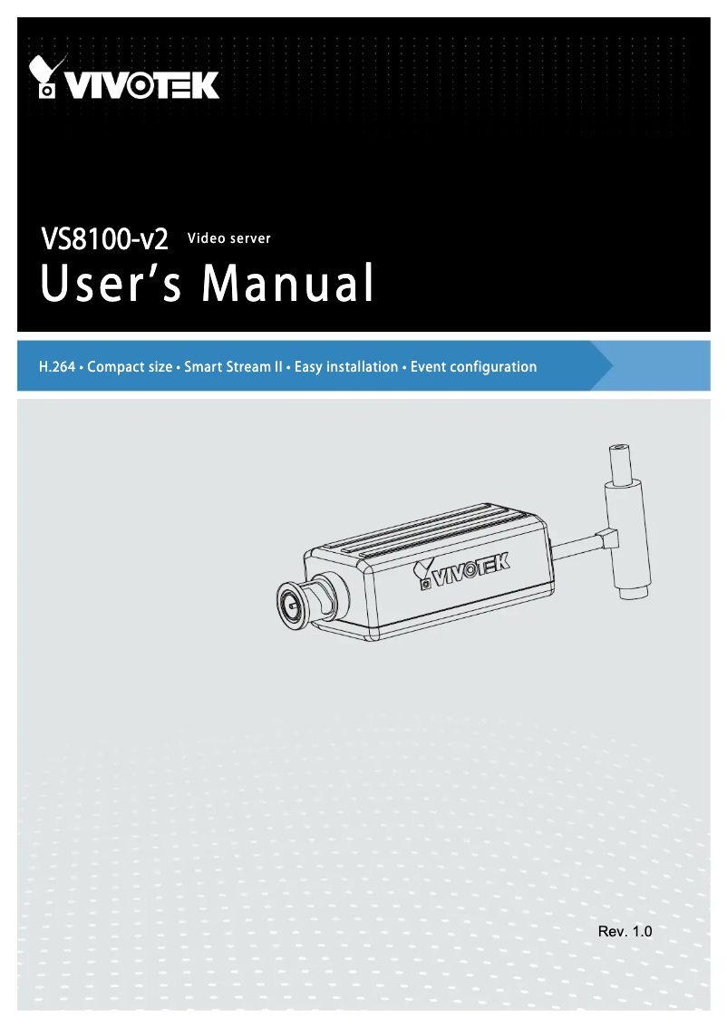 Page 1 de la notice Manuel utilisateur Vivotek VS8100-v2
