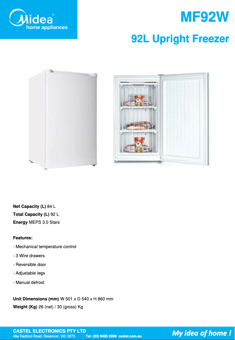 Image de la première page du manuel de l'appareil MF92W