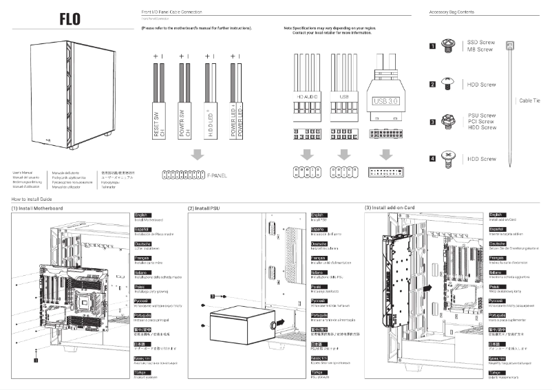 Page n°1 - Manuel utilisateur AeroCool Flo