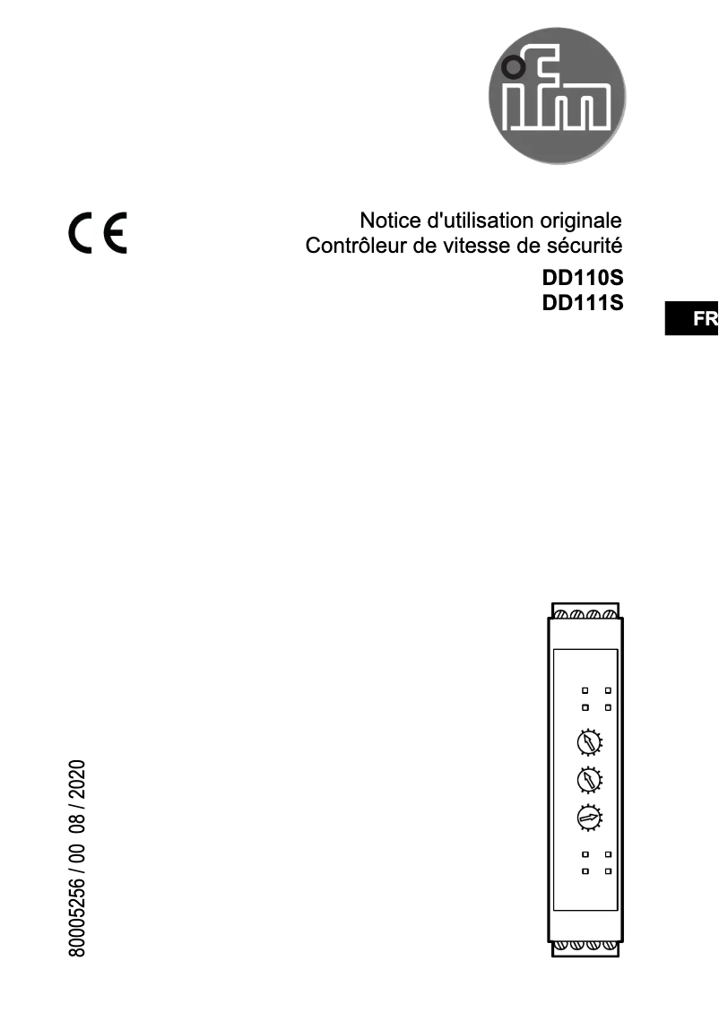 Page n°1 - Manuel utilisateur IFM DD111S