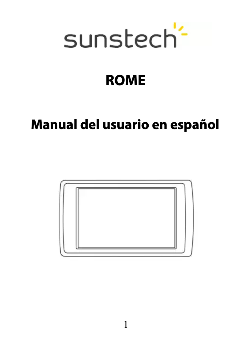 Page n°1 - Manuel utilisateur Sunstech Rome