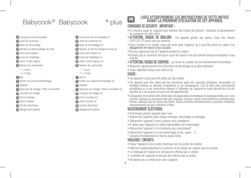 Image de la première page du manuel de l'appareil Babycook Solo