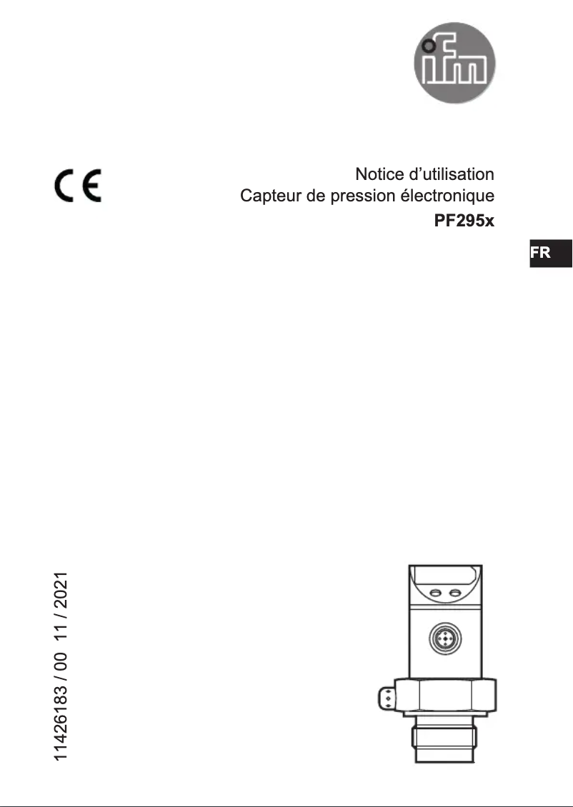 Page n°1 - Manuel utilisateur IFM PF2953