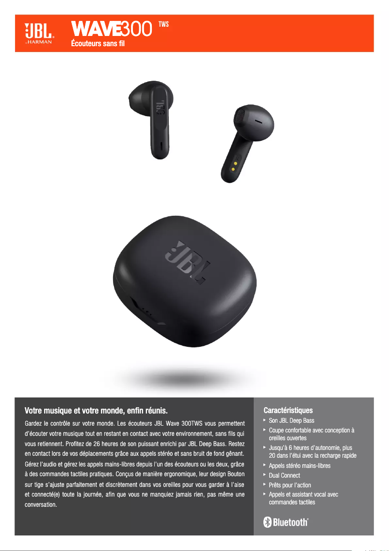 Image de la première page du manuel de l'appareil Wave 300TWS