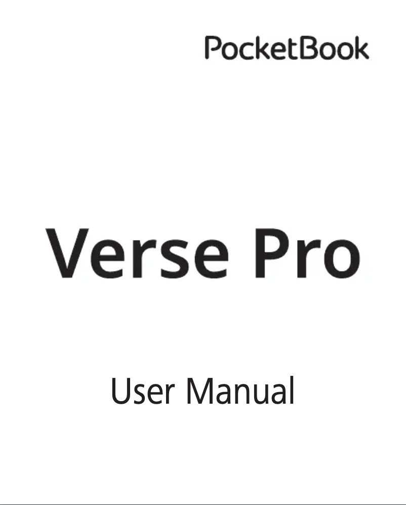 Page n°1 - Manuel utilisateur PocketBook Verse Pro