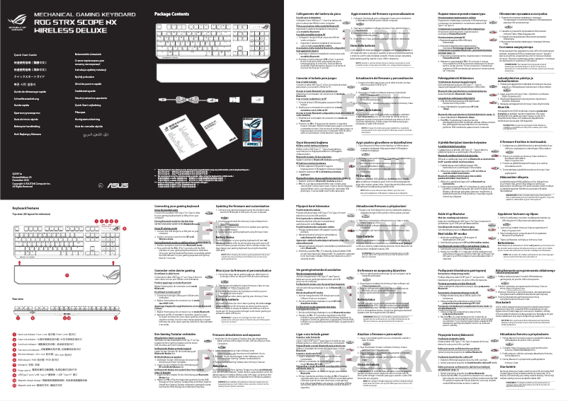 Page 1 de la notice Guide de démarrage rapide Asus ROG Strix Scope NX Wireless Deluxe