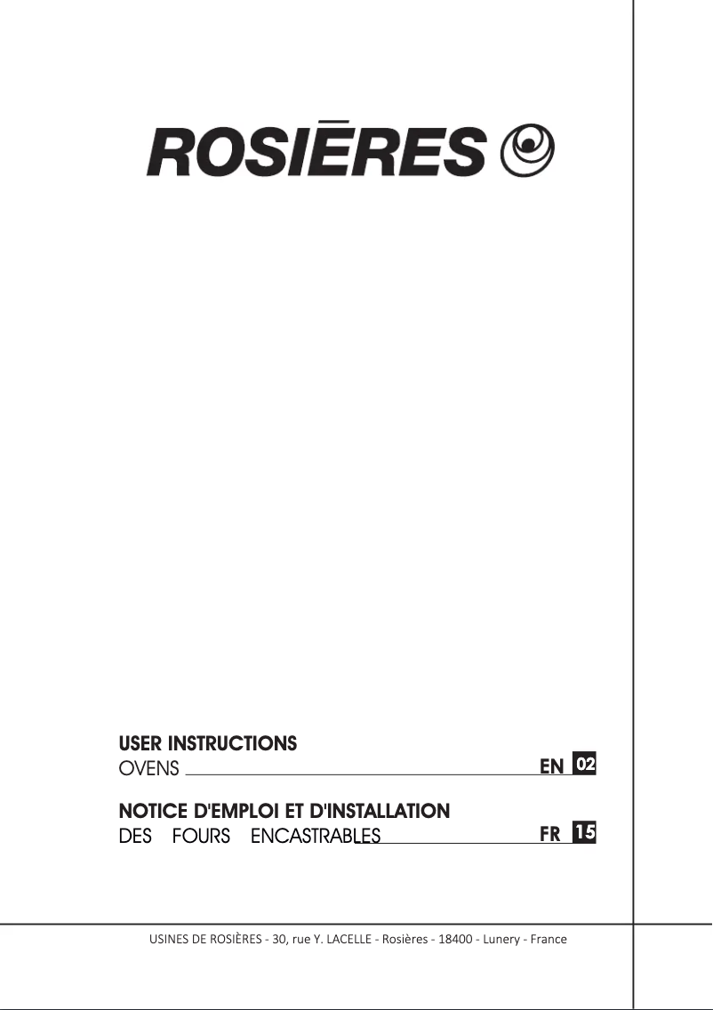 Image de la première page du manuel de l'appareil RF7T/E