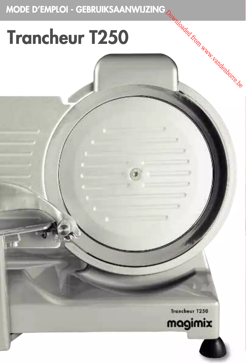 Image de la première page du manuel de l'appareil T250