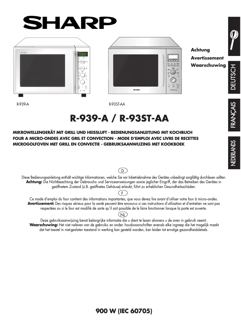 Página 1 del manual Manual de usuario Sharp R-929-A