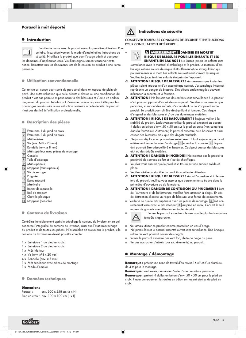 Página 1 del manual Manual de usuario Florabest IAN 70349