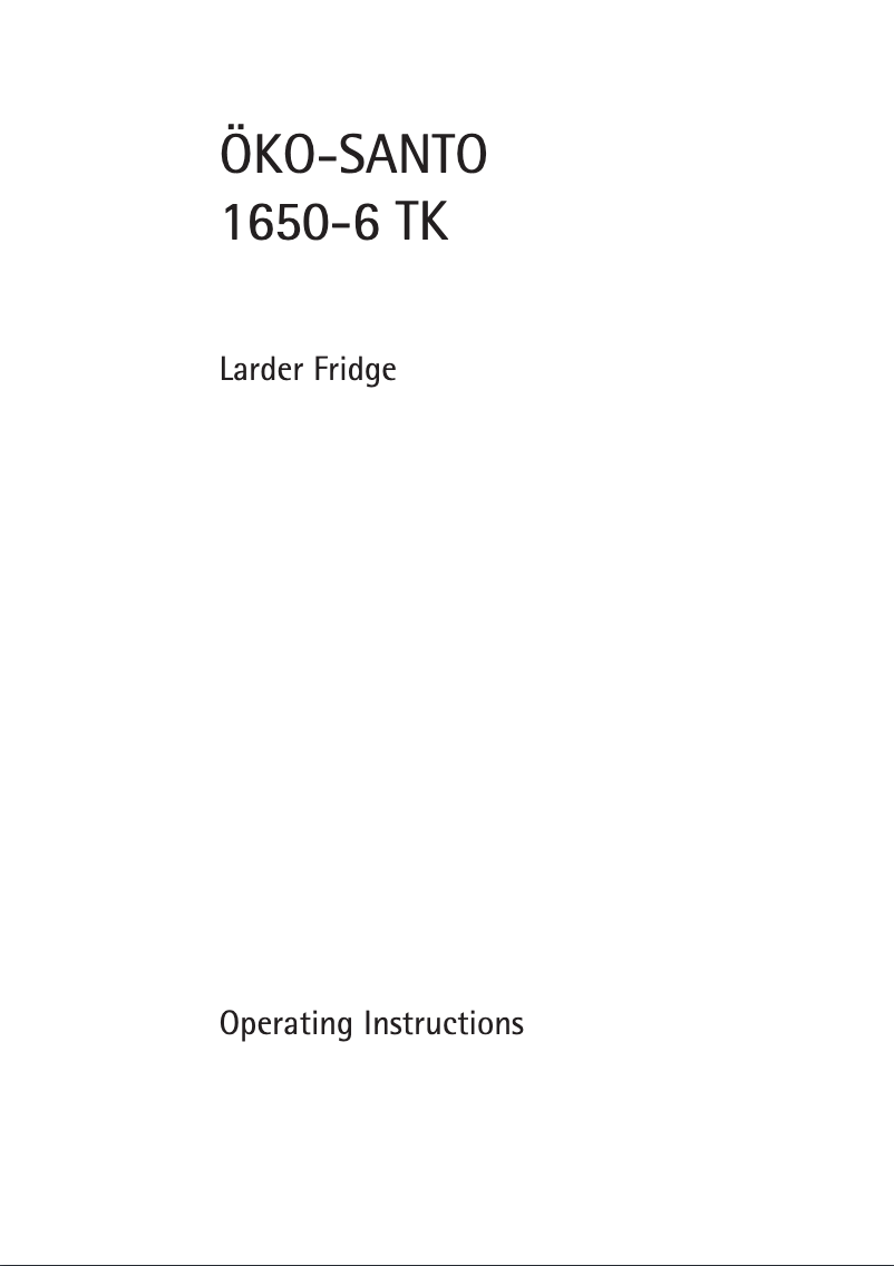 Page 1 de la notice Manuel utilisateur AEG Santo 1650-6TK