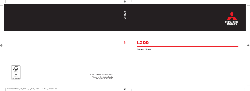Image de la première page du manuel de l'appareil Triton L200 (2020)