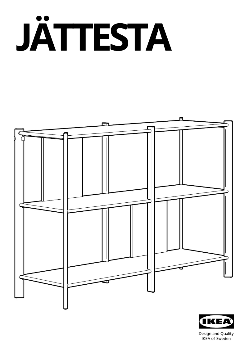 Page 1 de la notice Manuel utilisateur Ikea JÄTTESTA 805.219.06