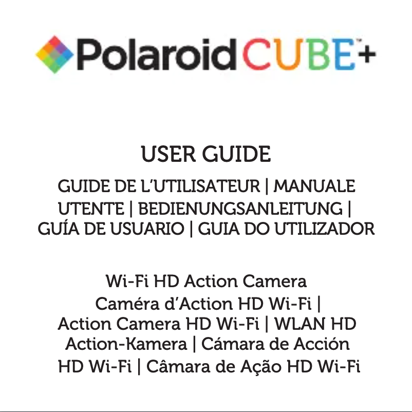 Page 1 de la notice Manuel utilisateur Polaroid Cube+