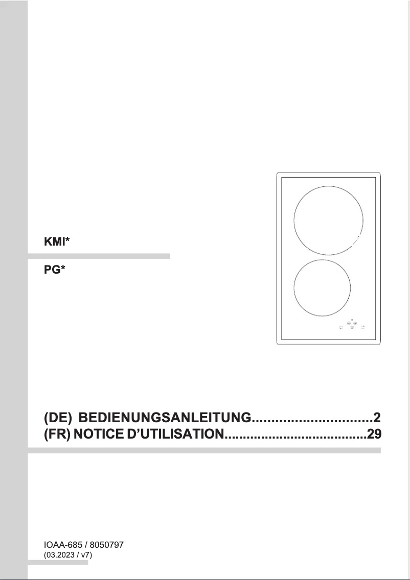 Image de la première page du manuel de l'appareil KMI 13292 E