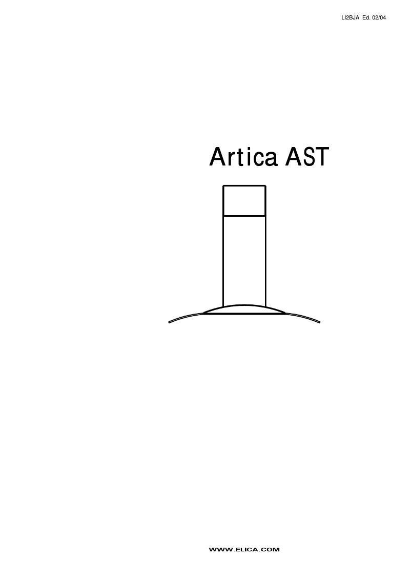 Page 1 de la notice Manuel utilisateur Elica Artica AST