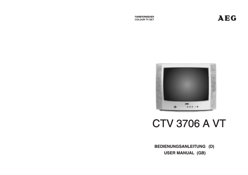 Imagen de la primera página del manual del dispositivo CTV 3706