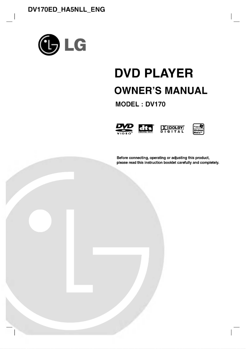 Page n°1 - Manuel utilisateur LG DV170