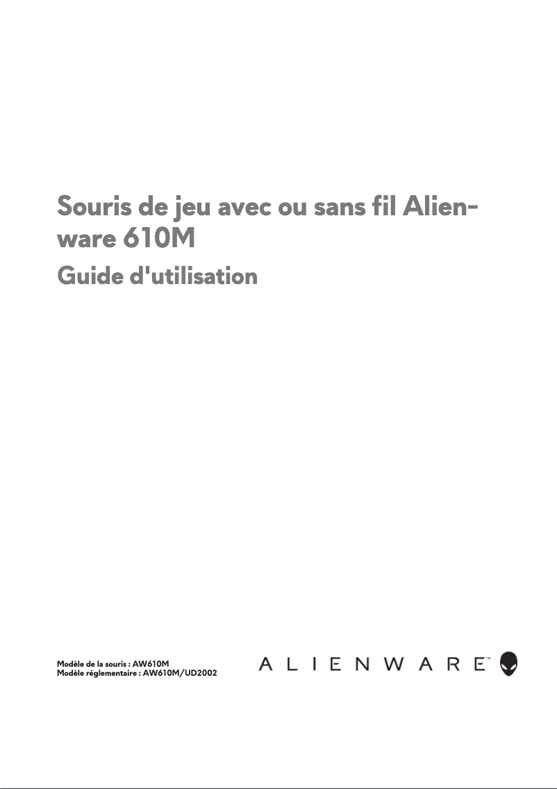 Page 1 de la notice Manuel utilisateur Alienware 610M
