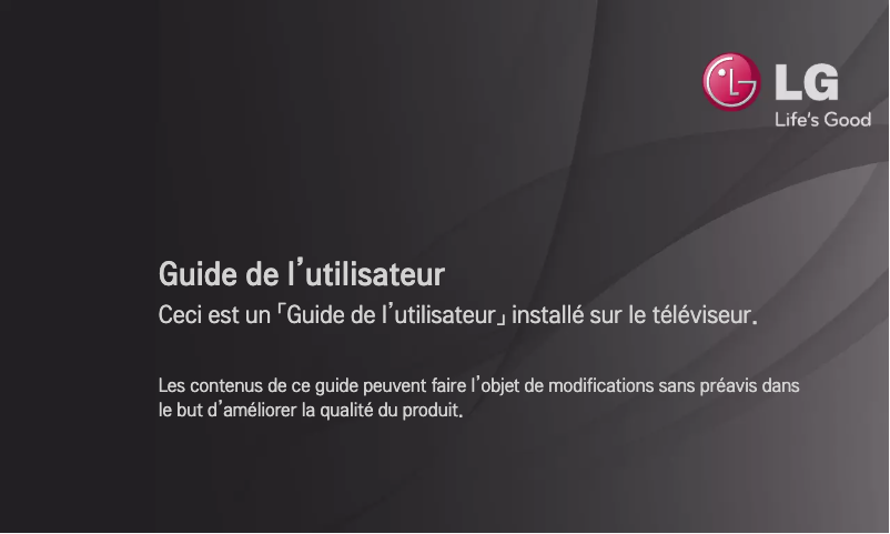 Image de la première page du manuel de l'appareil 42LM6690