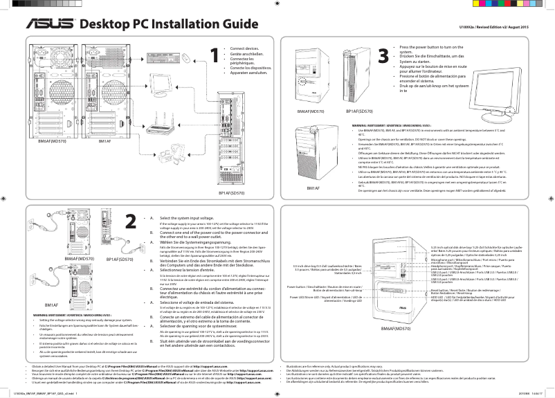 Page n°1 - Manuel utilisateur Asus BM6AF