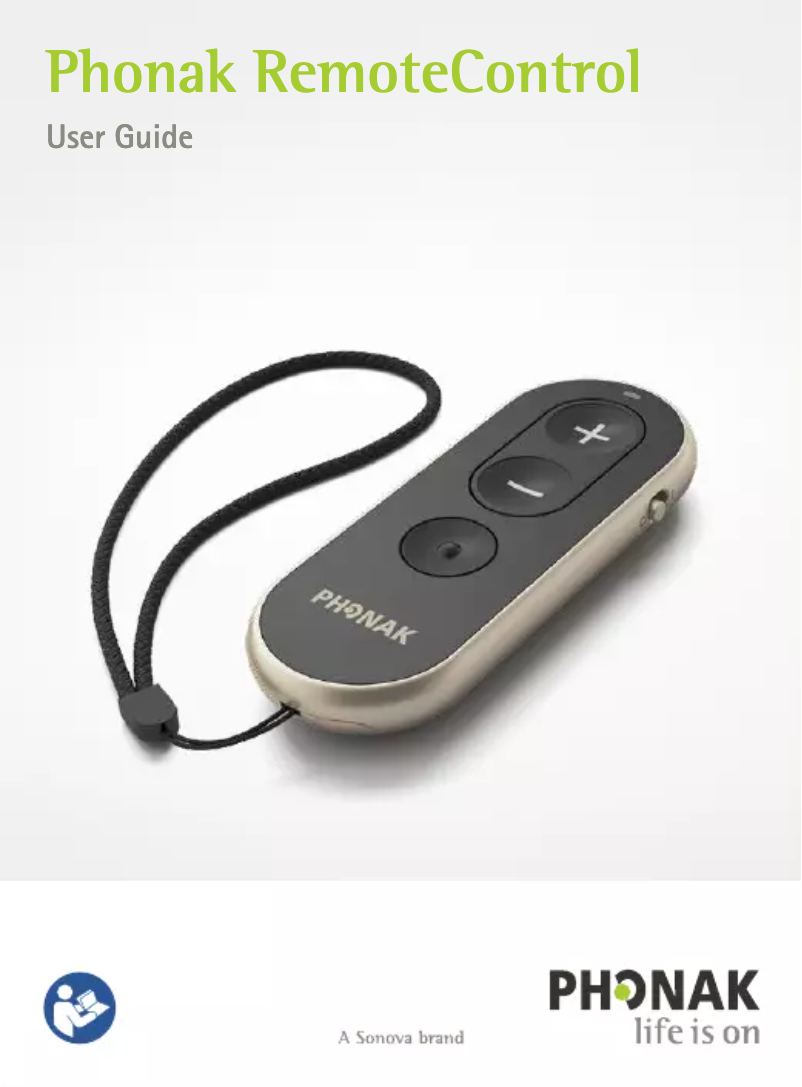 Page 1 de la notice Manuel utilisateur Phonak RemoteControl