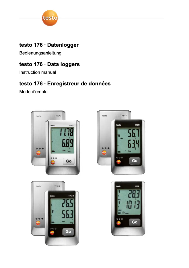 Image de la première page du manuel de l'appareil 176T3