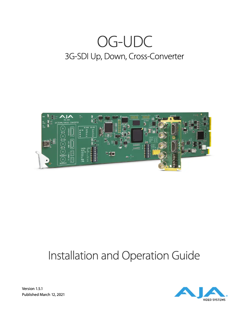 Imagen de la primera página del manual del dispositivo OG-UDC