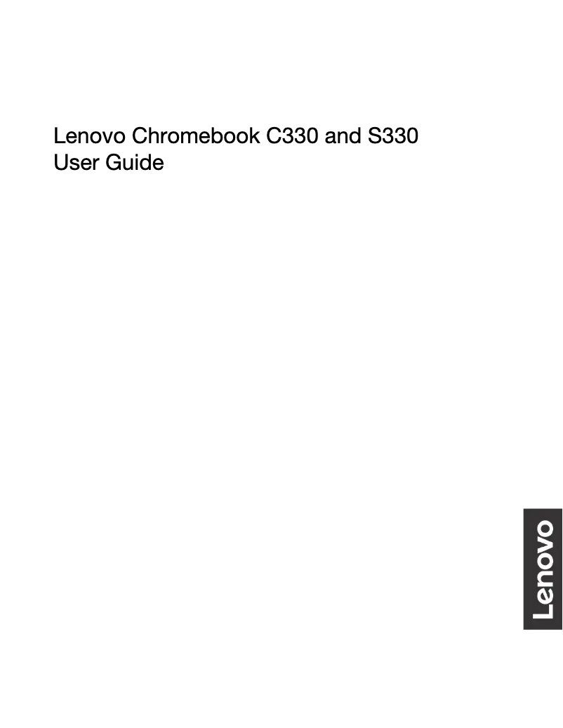 Page n°1 - Manuel utilisateur Lenovo Chromebook C330