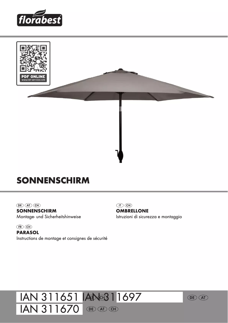Page 1 de la notice Manuel utilisateur Florabest IAN 311670