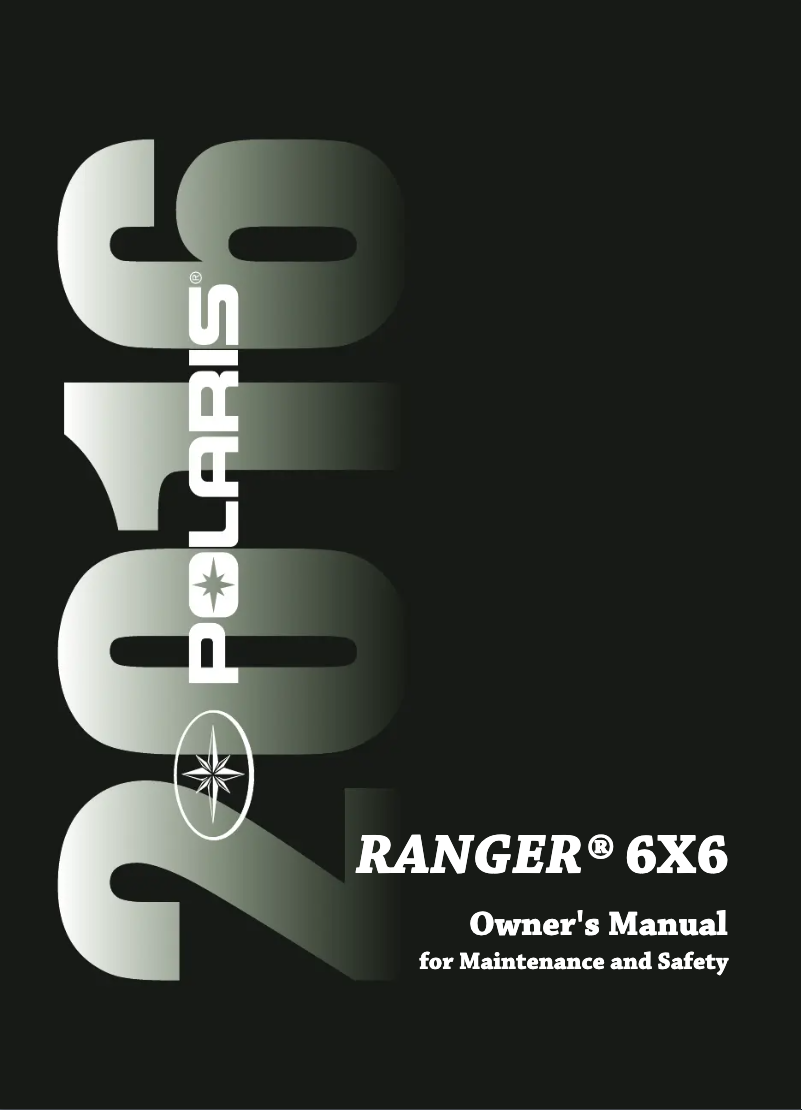 Page 1 de la notice Manuel utilisateur Polaris Ranger 6X6 (2016)