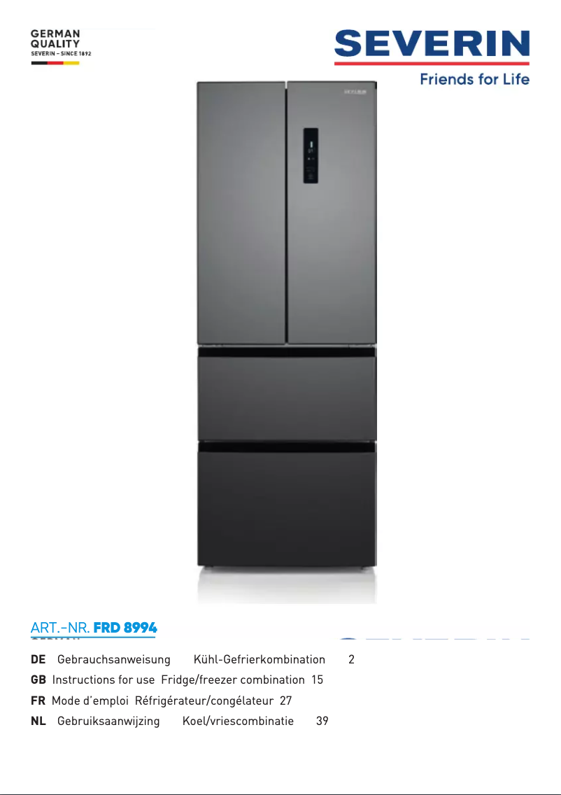 Página 1 del manual Manual de usuario Severin FRD 8994