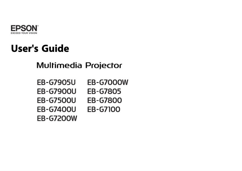 Image de la première page du manuel de l'appareil EB-G7400U