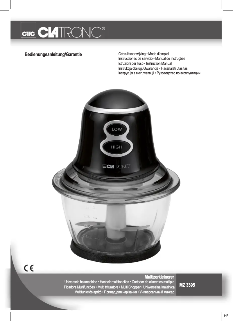 Image de la première page du manuel de l'appareil MZ 3395