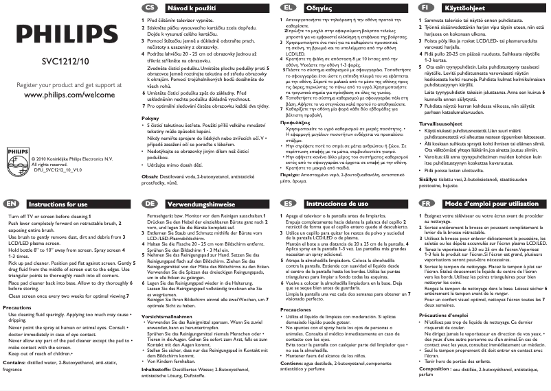 Page 1 de la notice Mode d'emploi Philips SVC1212