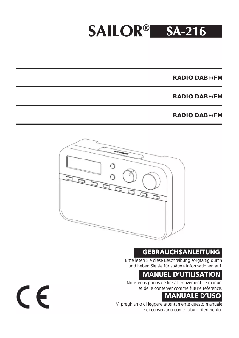 Image de la première page du manuel de l'appareil SA-216