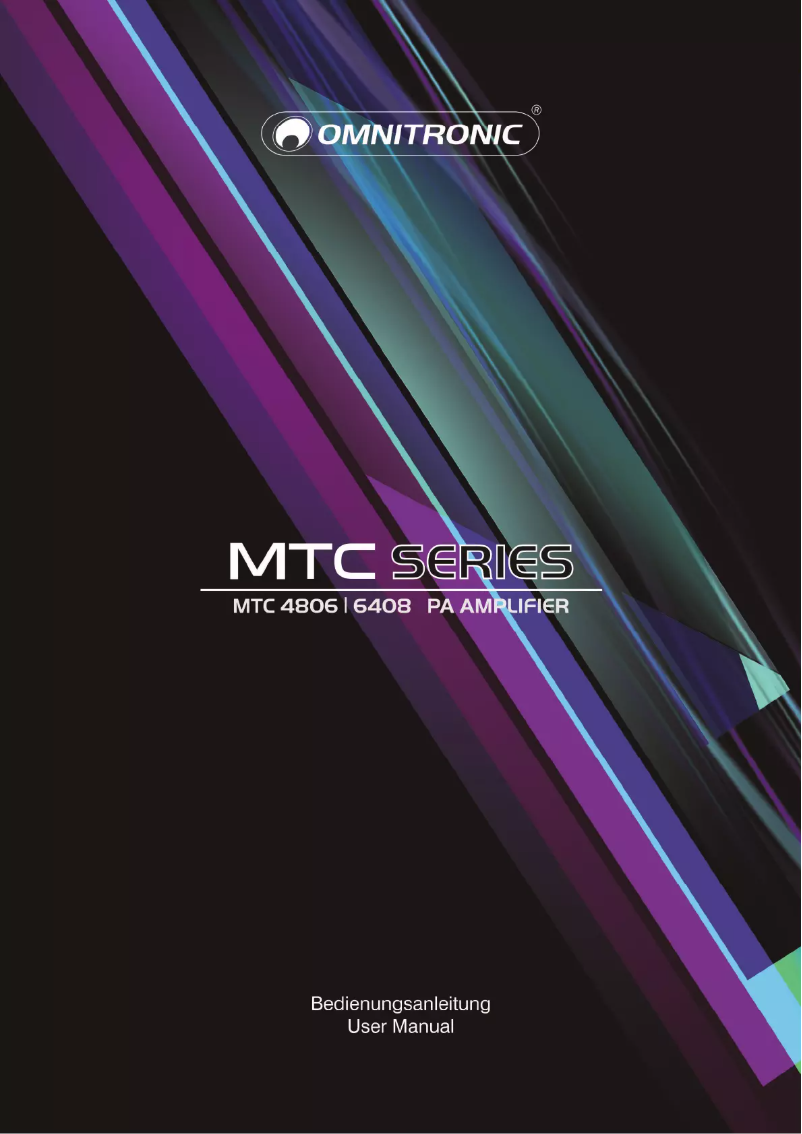 Page n°1 - Manuel utilisateur Omnitronic MTC-4806