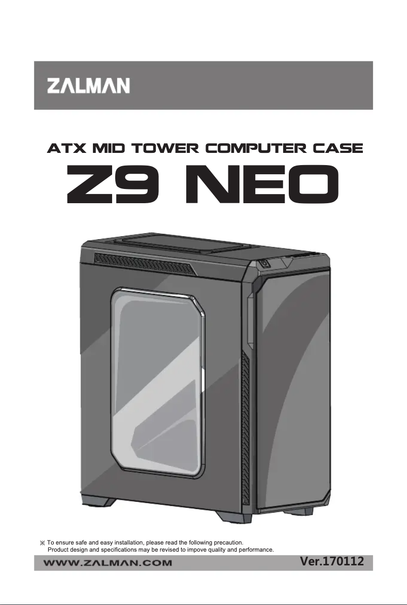 Page 1 de la notice Manuel utilisateur Zalman Z9 NEO