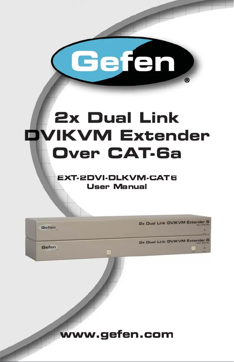 Page n°1 - Manuel utilisateur Gefen EXT-2DVI-DLKVM-CAT6