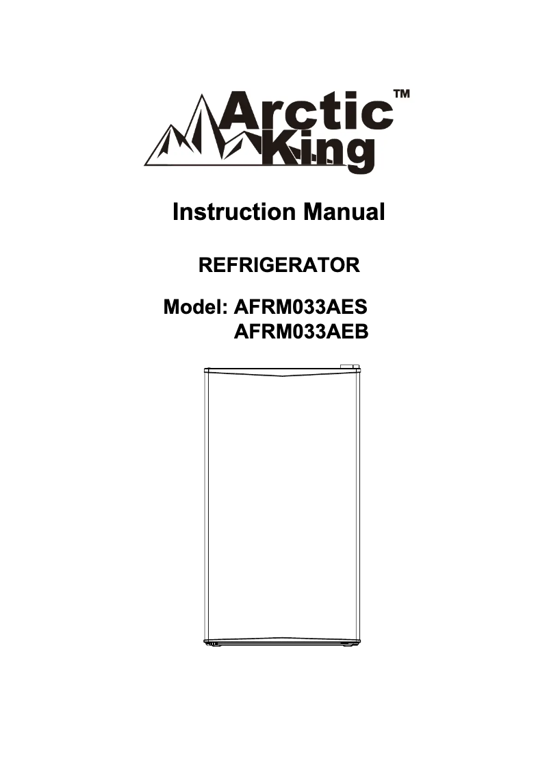 Page 1 de la notice Manuel utilisateur Midea AFRM033AES