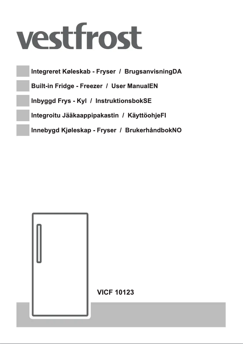 Page n°1 - Manuel utilisateur Vestfrost VICF 10123 S