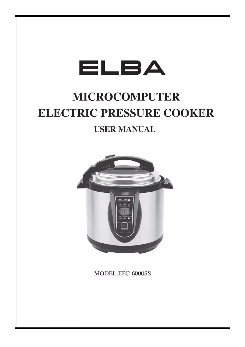 Page 1 de la notice Manuel utilisateur Elba EPC-6000SS