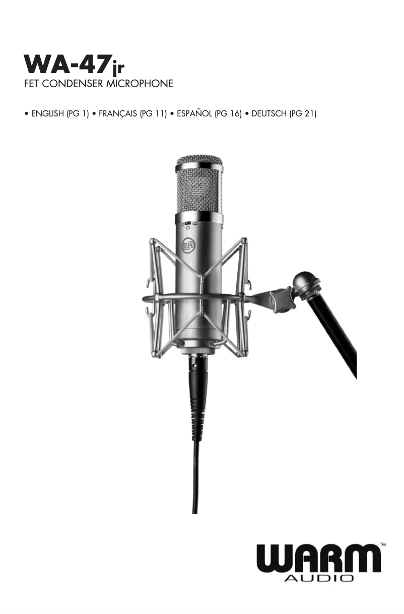 Página 1 del manual Manual de usuario Warm Audio WA-4 JR