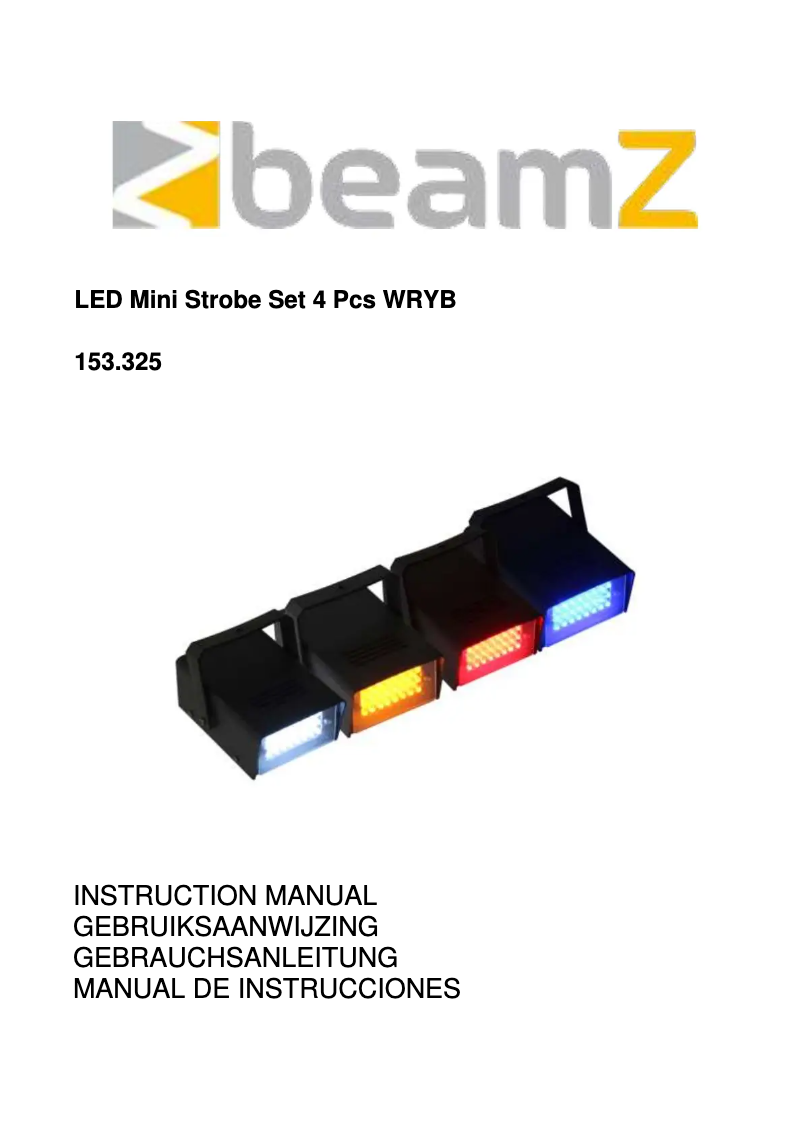 Page n°1 - Manuel utilisateur BeamZ Mini 153.325