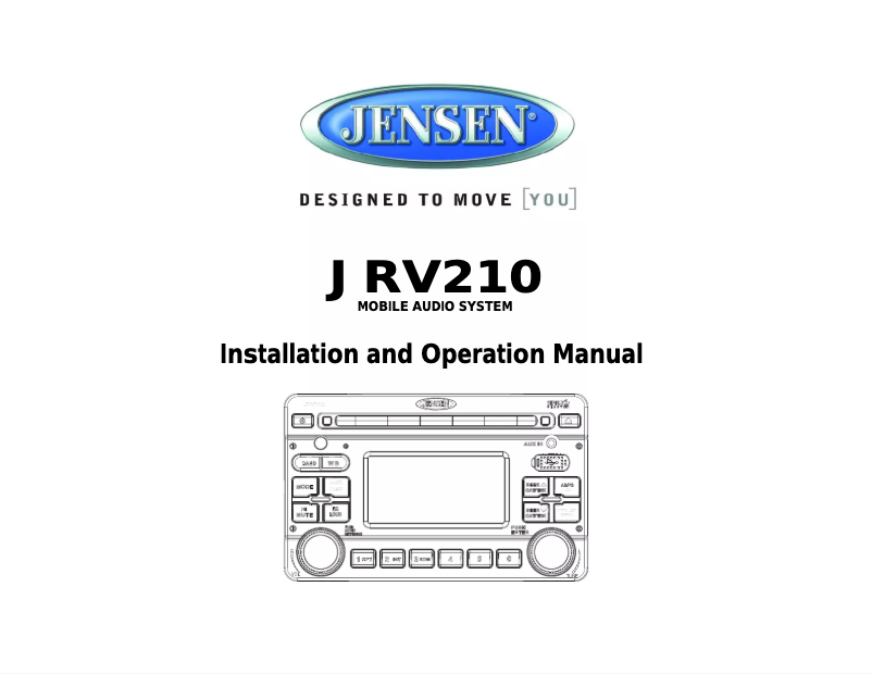 Page n°1 - Manuel utilisateur Jensen JRV210