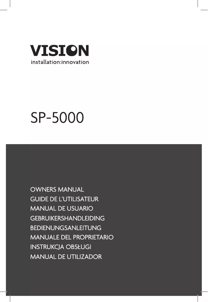 Image de la première page du manuel de l'appareil SP-5000P