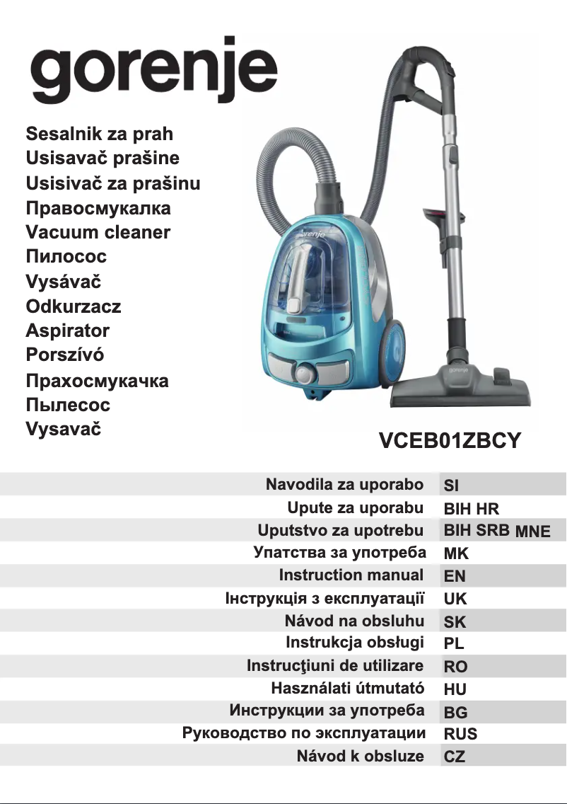 Image de la première page du manuel de l'appareil VCEB01ZBCY