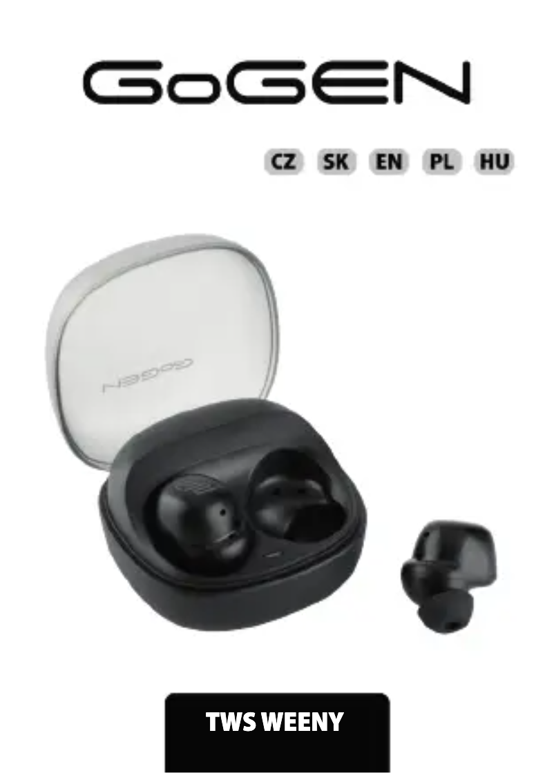 Page 1 de la notice Manuel utilisateur GoGen TWS Weeny