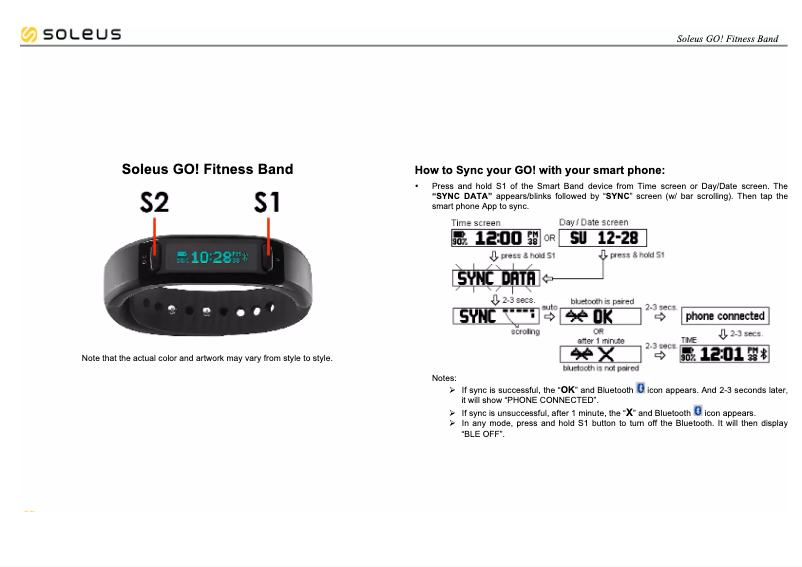 Image de la première page du manuel de l'appareil Go! SF002