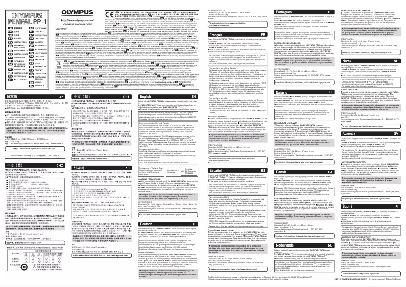 Page 1 de la notice Manuel utilisateur Olympus Penpal PP-1